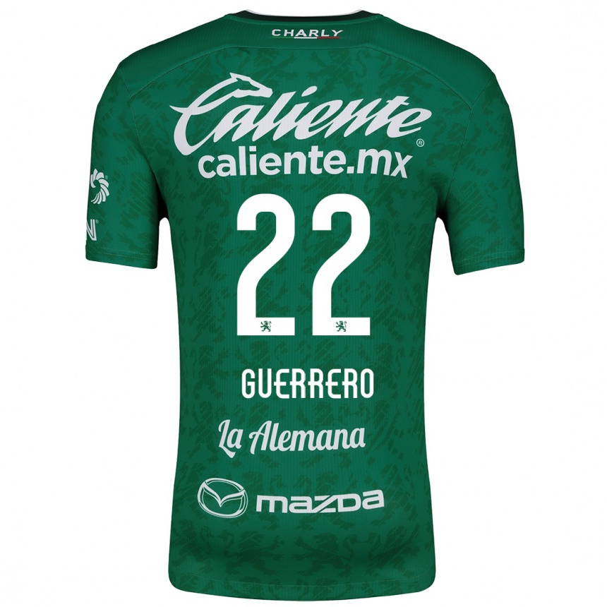 Vaikiškas África Guerrero #22 Žalia Balta Namų Marškinėliai 2024/25 T-Shirt