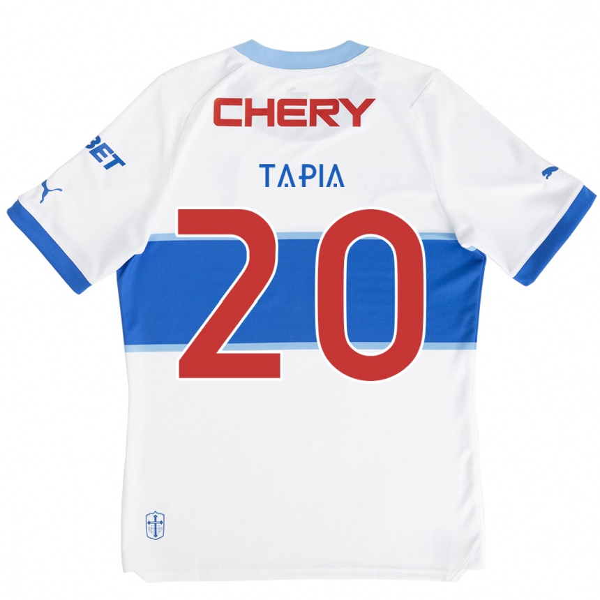 Vaikiškas Gonzalo Tapia #20 Balta Mėlyna Namų Marškinėliai 2024/25 T-Shirt