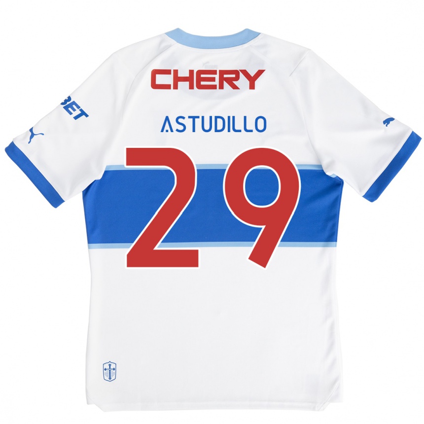 Vaikiškas Aaron Astudillo #29 Balta Mėlyna Namų Marškinėliai 2024/25 T-Shirt