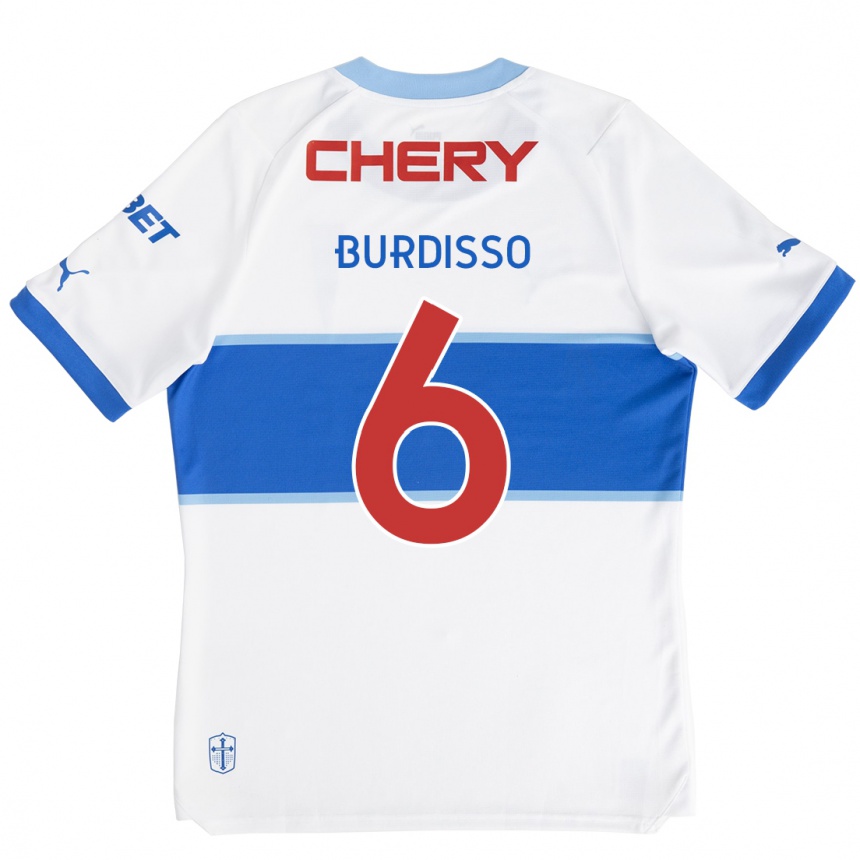 Vaikiškas Guillermo Burdisso #6 Balta Mėlyna Namų Marškinėliai 2024/25 T-Shirt