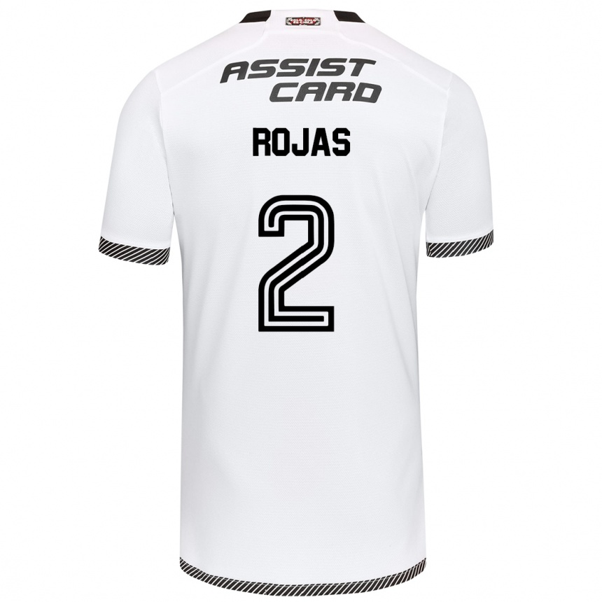 Vaikiškas Jeyson Rojas #2 Balta Juoda Namų Marškinėliai 2024/25 T-Shirt