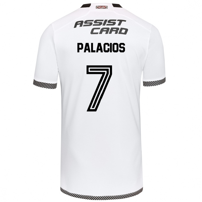 Vaikiškas Carlos Palacios #7 Balta Juoda Namų Marškinėliai 2024/25 T-Shirt