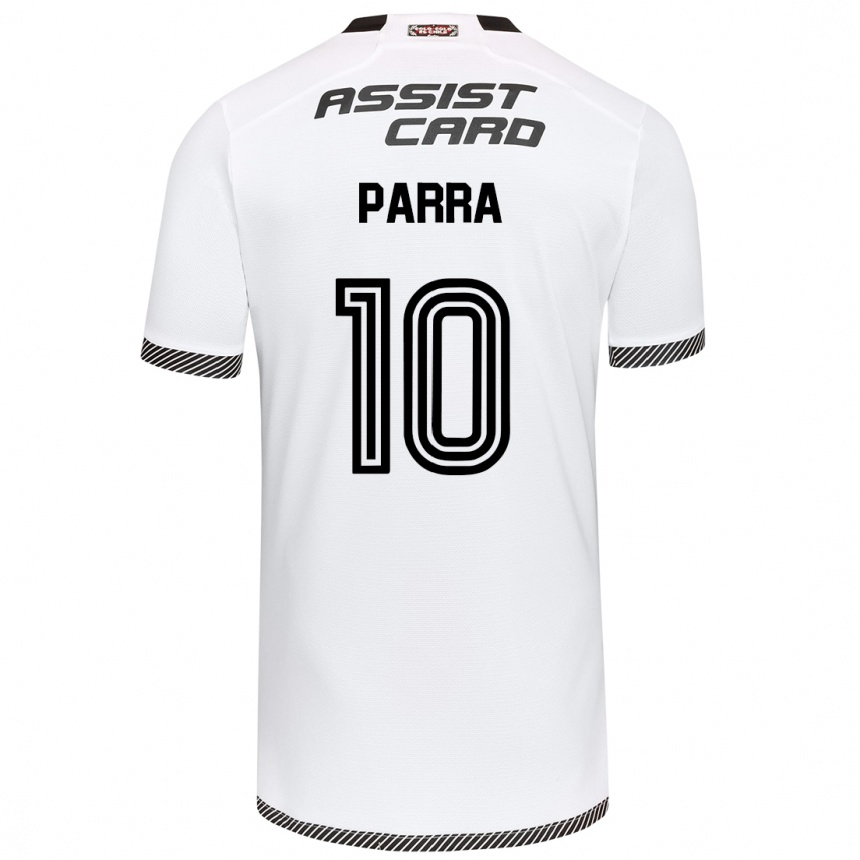 Vaikiškas Pablo Parra #10 Balta Juoda Namų Marškinėliai 2024/25 T-Shirt