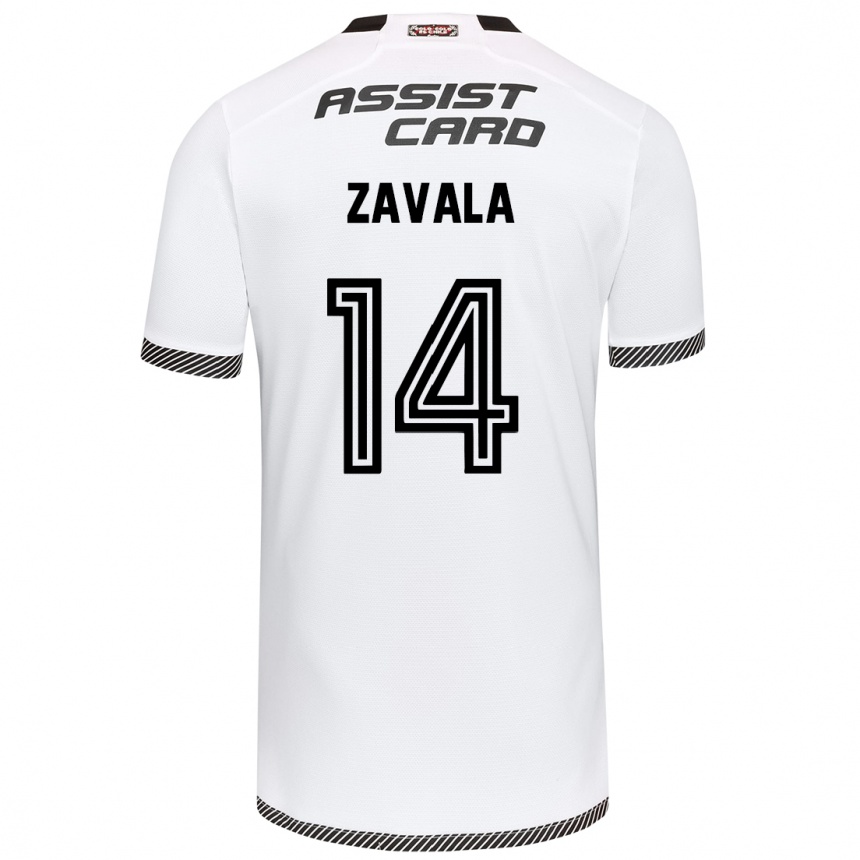 Vaikiškas Cristián Zavala #14 Balta Juoda Namų Marškinėliai 2024/25 T-Shirt