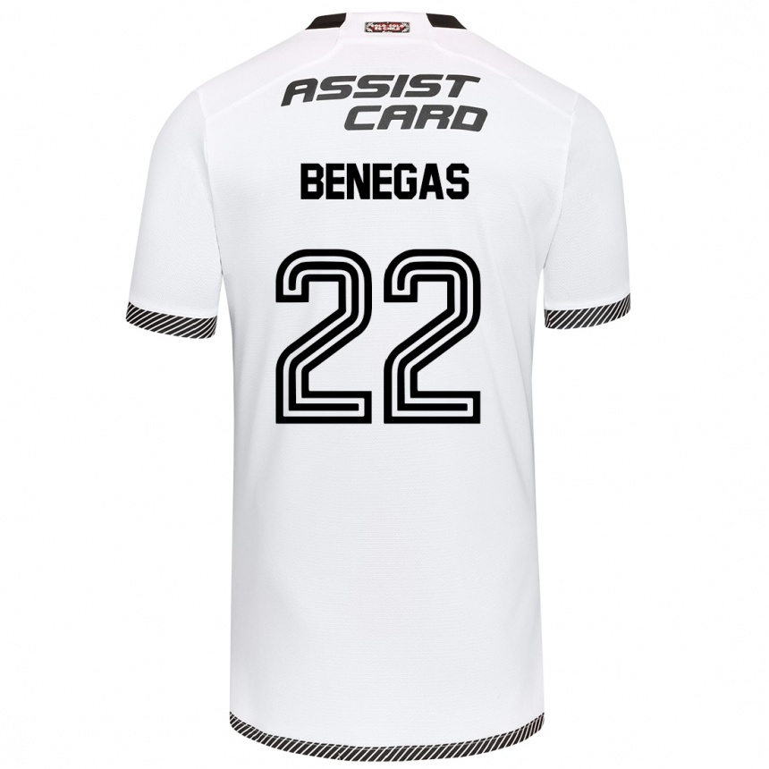 Vaikiškas Leandro Benegas #22 Balta Juoda Namų Marškinėliai 2024/25 T-Shirt