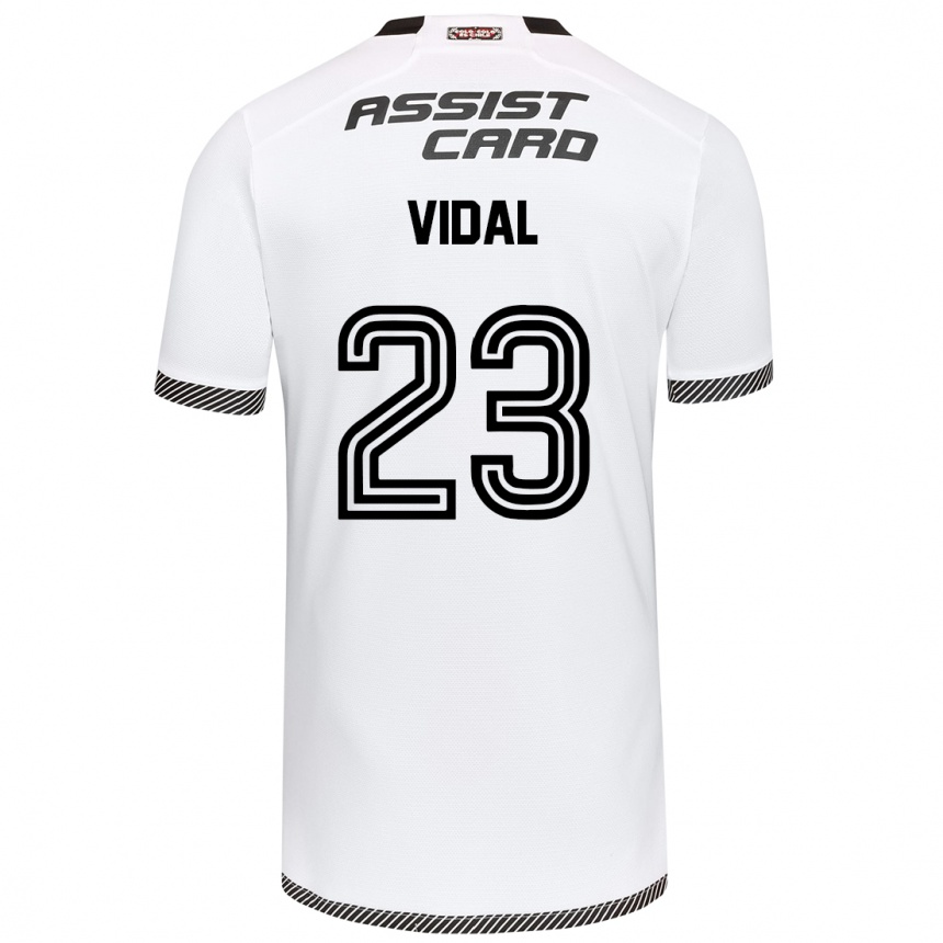 Vaikiškas Arturo Vidal #23 Balta Juoda Namų Marškinėliai 2024/25 T-Shirt