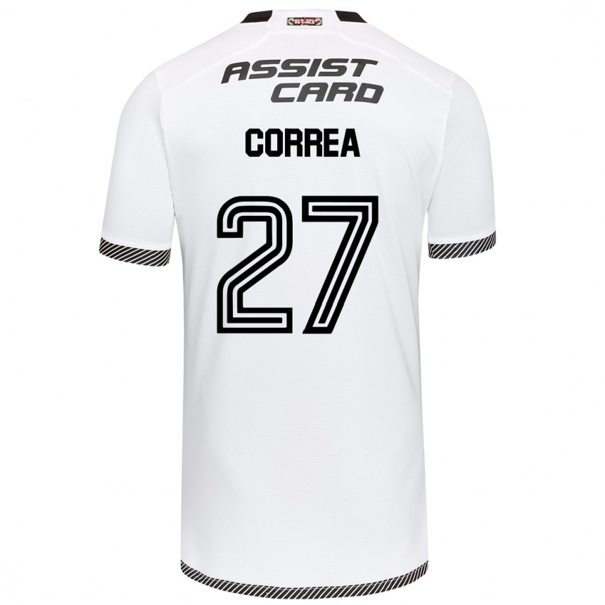 Vaikiškas Javier Correa #27 Balta Juoda Namų Marškinėliai 2024/25 T-Shirt