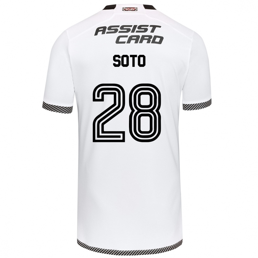 Vaikiškas Lucas Soto #28 Balta Juoda Namų Marškinėliai 2024/25 T-Shirt