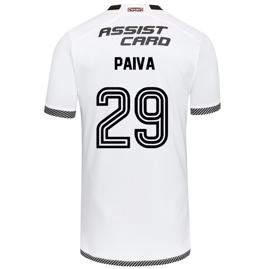 Vaikiškas Guillermo Paiva #29 Balta Juoda Namų Marškinėliai 2024/25 T-Shirt