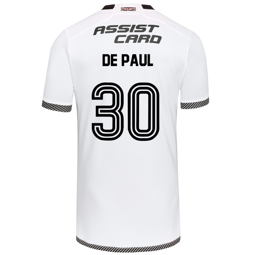 Vaikiškas Fernando De Paul #30 Balta Juoda Namų Marškinėliai 2024/25 T-Shirt