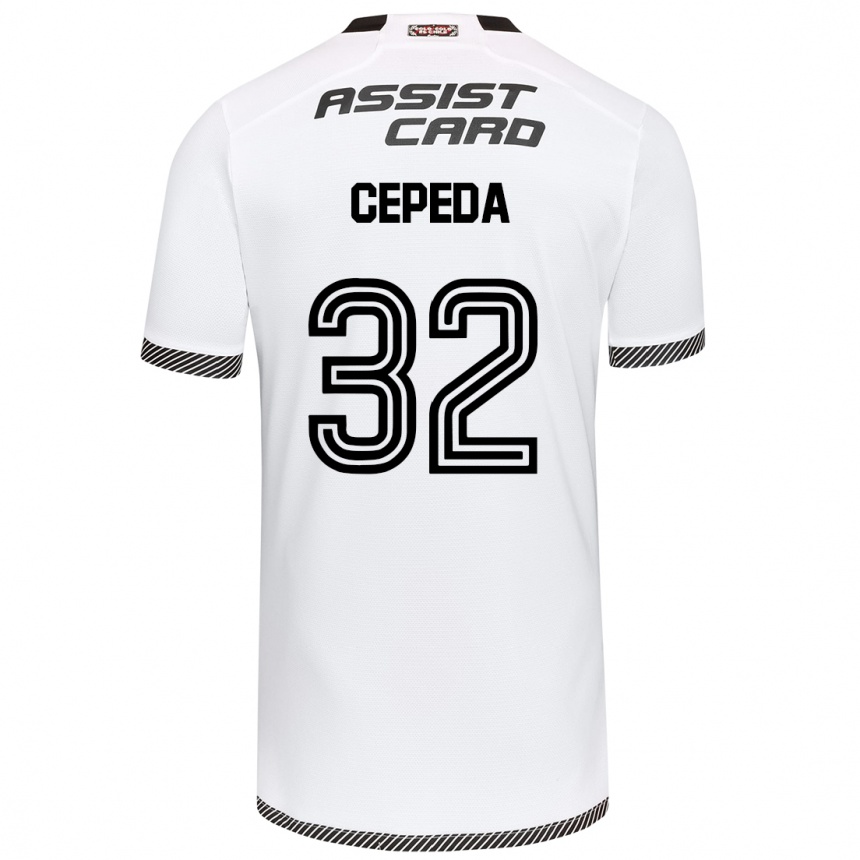 Vaikiškas Lucas Cepeda #32 Balta Juoda Namų Marškinėliai 2024/25 T-Shirt