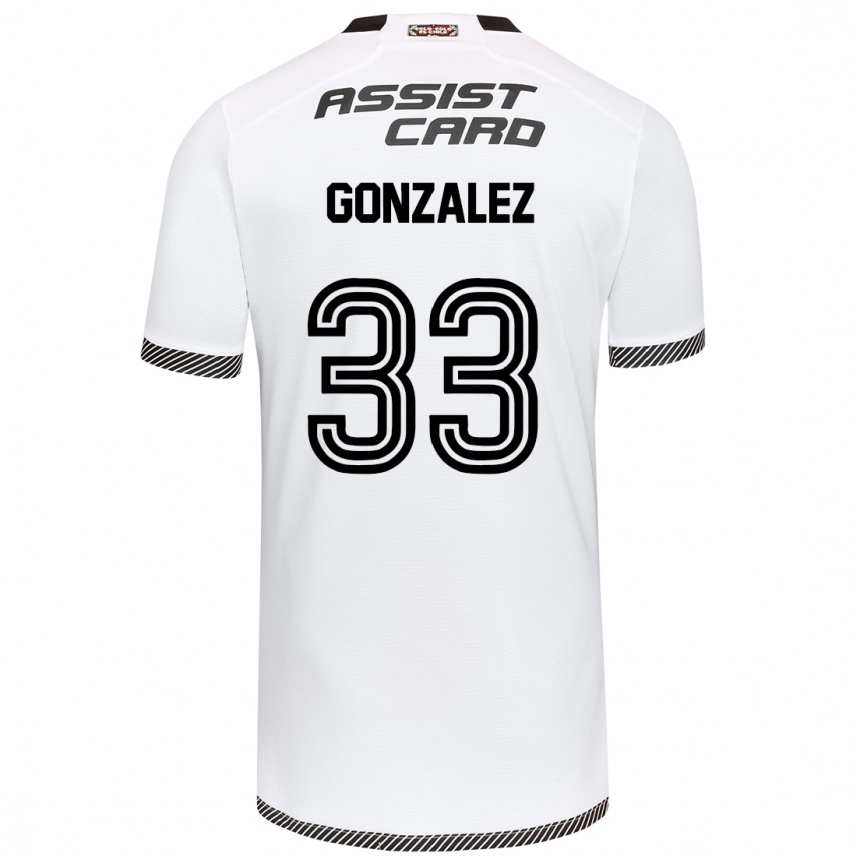 Vaikiškas Ramiro González #33 Balta Juoda Namų Marškinėliai 2024/25 T-Shirt