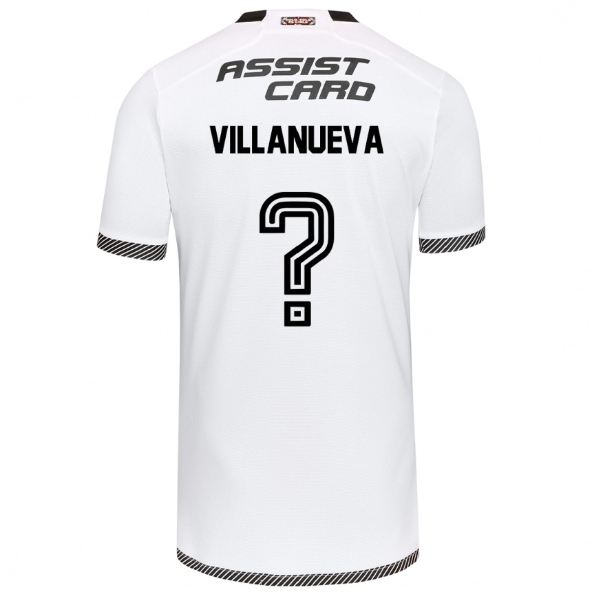 Vaikiškas Eduardo Villanueva #0 Balta Juoda Namų Marškinėliai 2024/25 T-Shirt