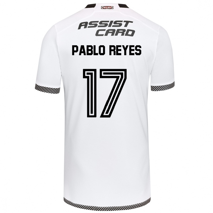 Vaikiškas Juan Pablo Reyes #17 Balta Juoda Namų Marškinėliai 2024/25 T-Shirt