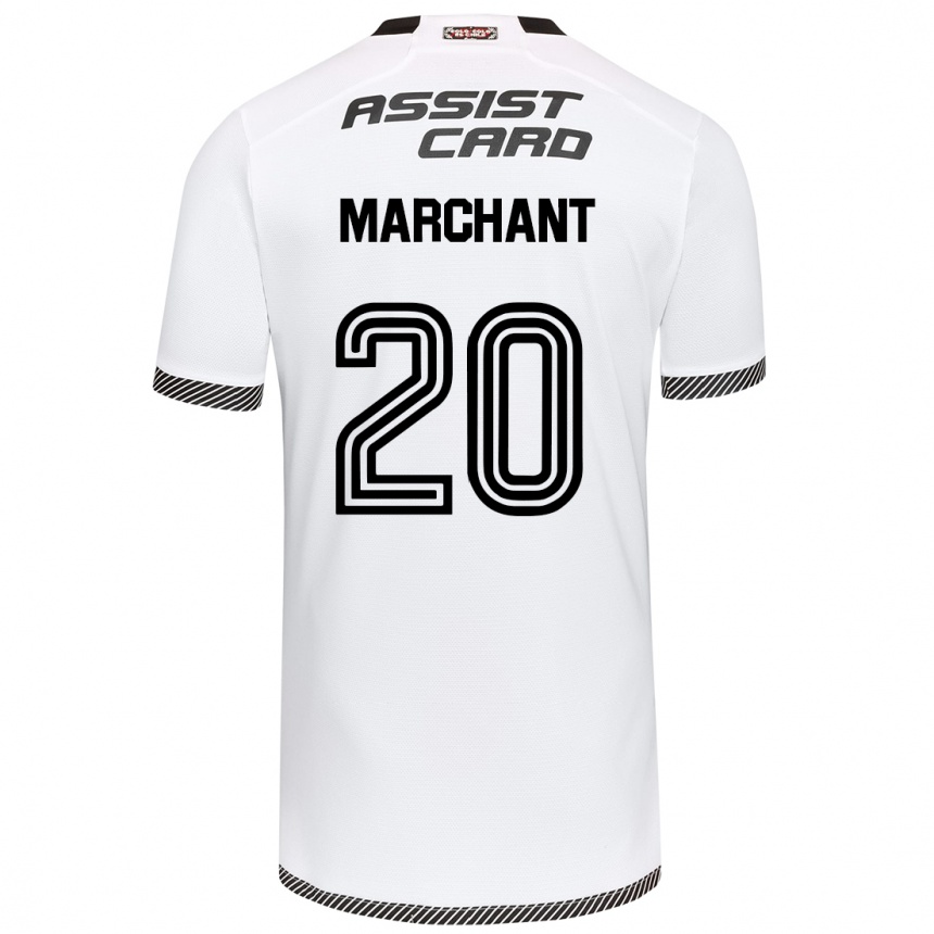 Vaikiškas Francisco Marchant #20 Balta Juoda Namų Marškinėliai 2024/25 T-Shirt