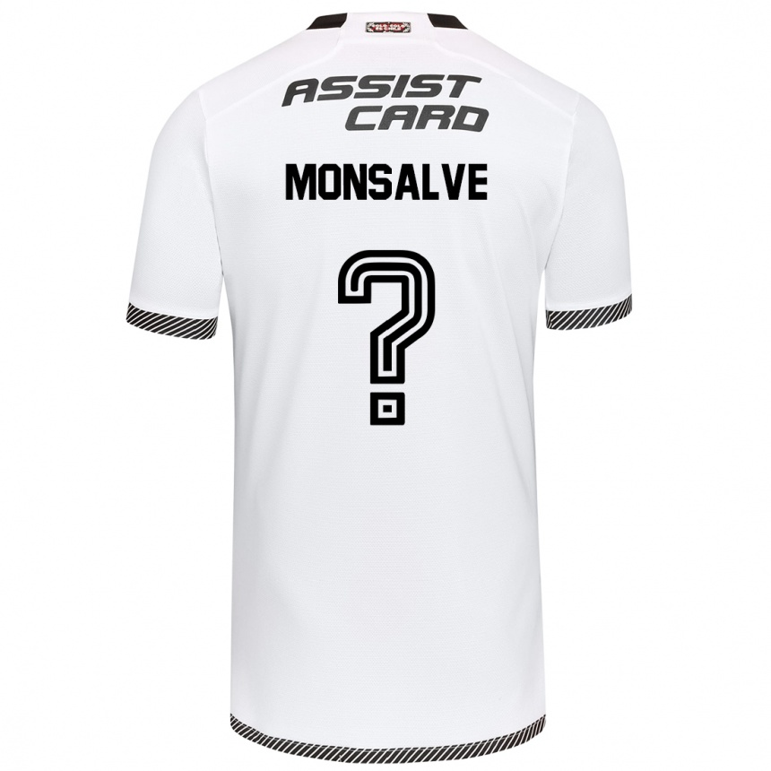 Vaikiškas Gaspar Monsalve #0 Balta Juoda Namų Marškinėliai 2024/25 T-Shirt