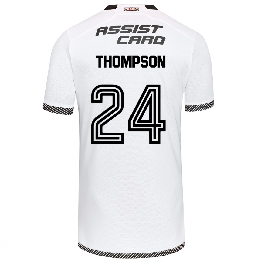 Vaikiškas Jordhy Thompson #24 Balta Juoda Namų Marškinėliai 2024/25 T-Shirt