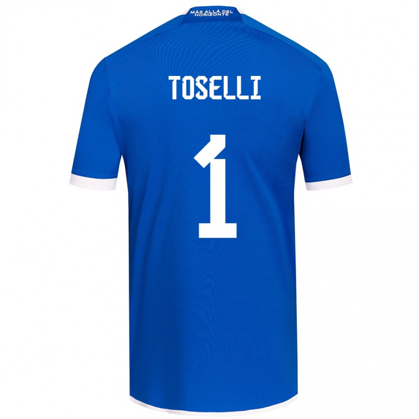 Vaikiškas Cristopher Toselli #1 Mėlyna Balta Namų Marškinėliai 2024/25 T-Shirt