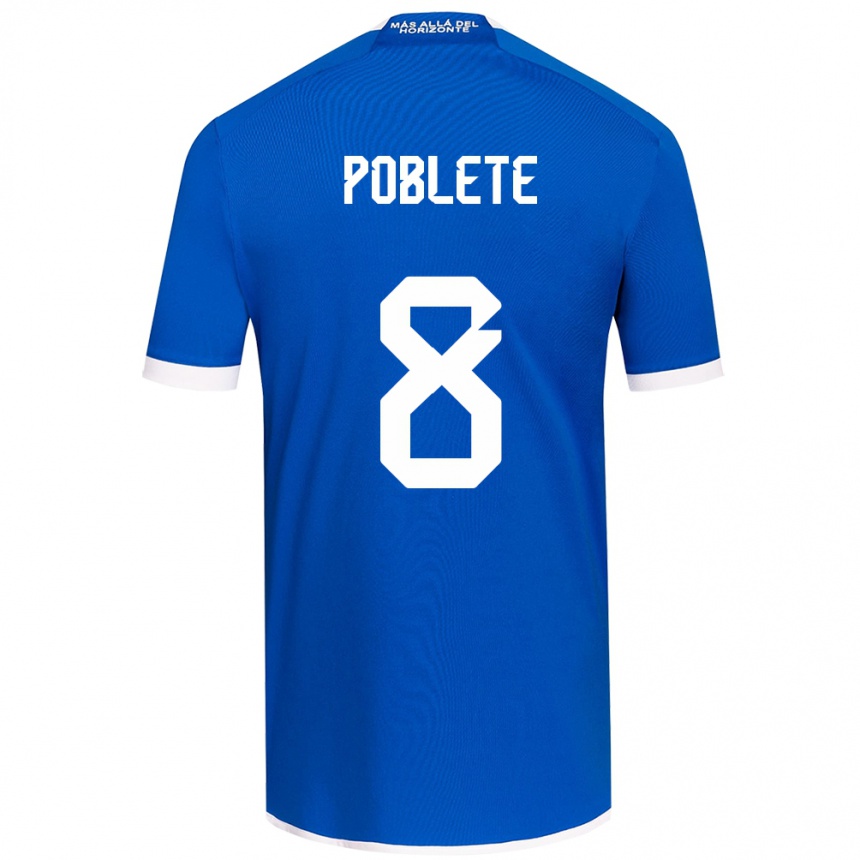 Vaikiškas Israel Poblete #8 Mėlyna Balta Namų Marškinėliai 2024/25 T-Shirt