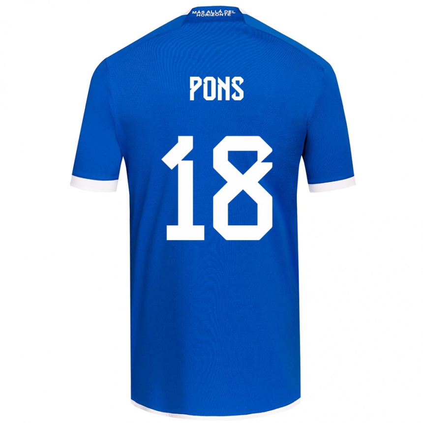 Vaikiškas Luciano Pons #18 Mėlyna Balta Namų Marškinėliai 2024/25 T-Shirt