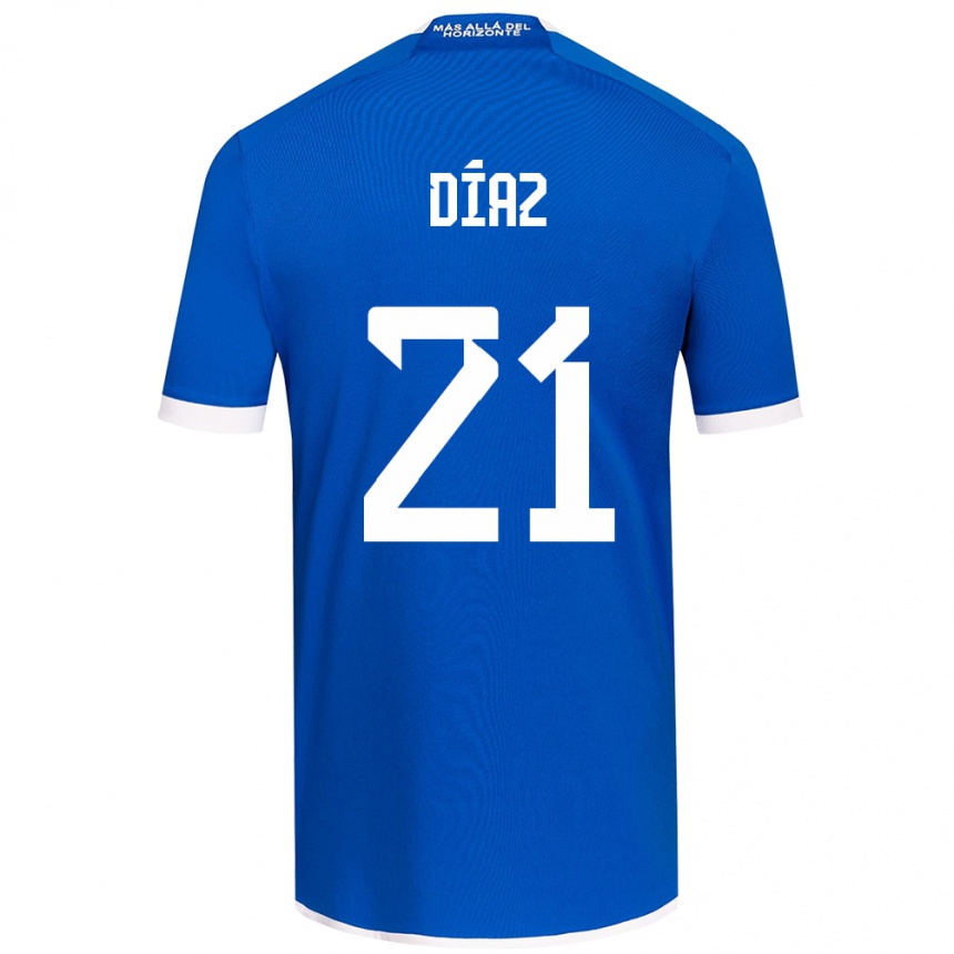 Vaikiškas Marcelo Díaz #21 Mėlyna Balta Namų Marškinėliai 2024/25 T-Shirt