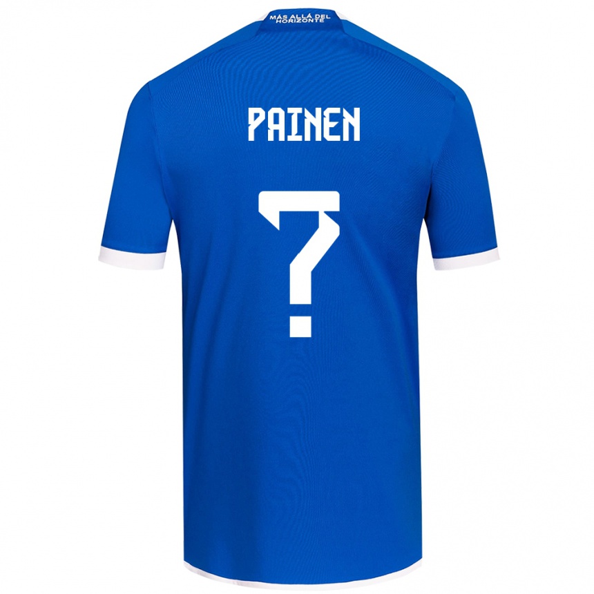 Vaikiškas Sebastián Painen #0 Mėlyna Balta Namų Marškinėliai 2024/25 T-Shirt