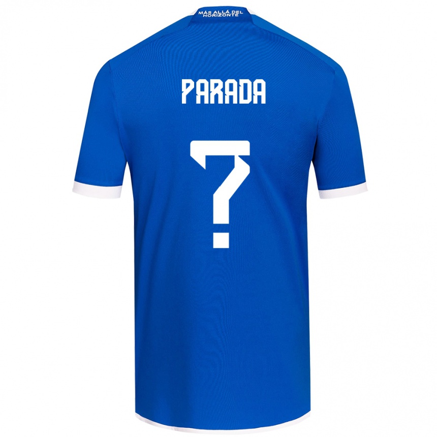 Vaikiškas Ignacio Parada #0 Mėlyna Balta Namų Marškinėliai 2024/25 T-Shirt