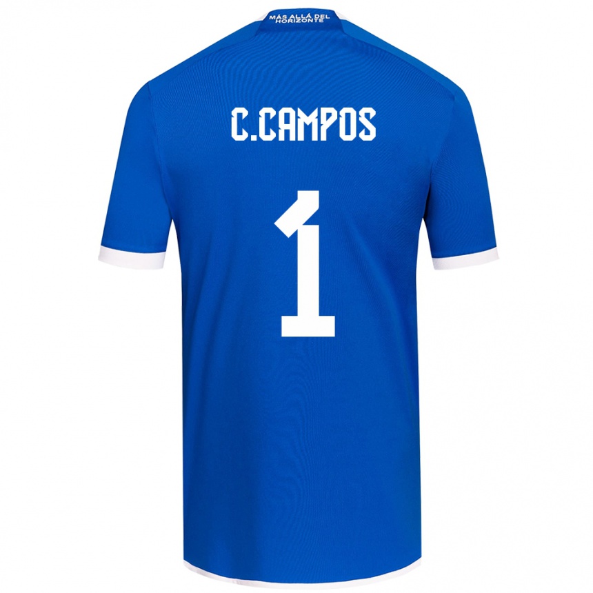 Vaikiškas Cristóbal Campos #1 Mėlyna Balta Namų Marškinėliai 2024/25 T-Shirt