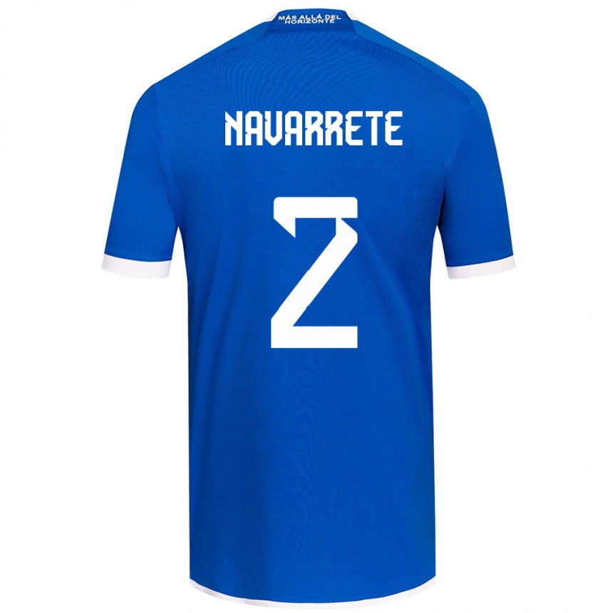 Vaikiškas Daniel Navarrete #2 Mėlyna Balta Namų Marškinėliai 2024/25 T-Shirt