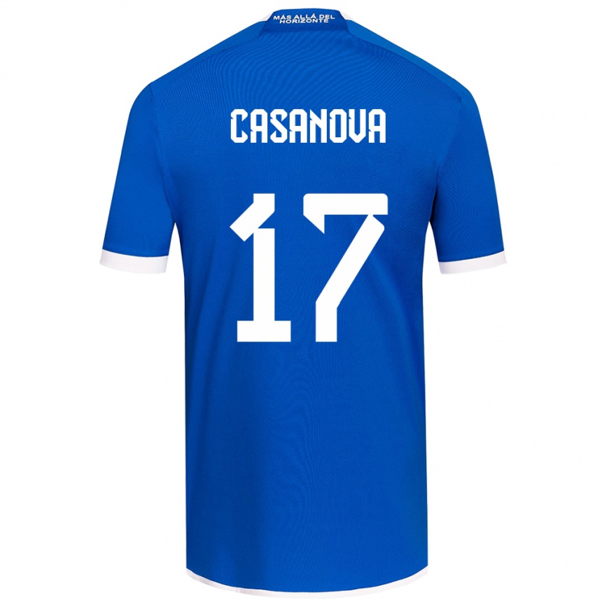 Vaikiškas Luis Casanova #17 Mėlyna Balta Namų Marškinėliai 2024/25 T-Shirt