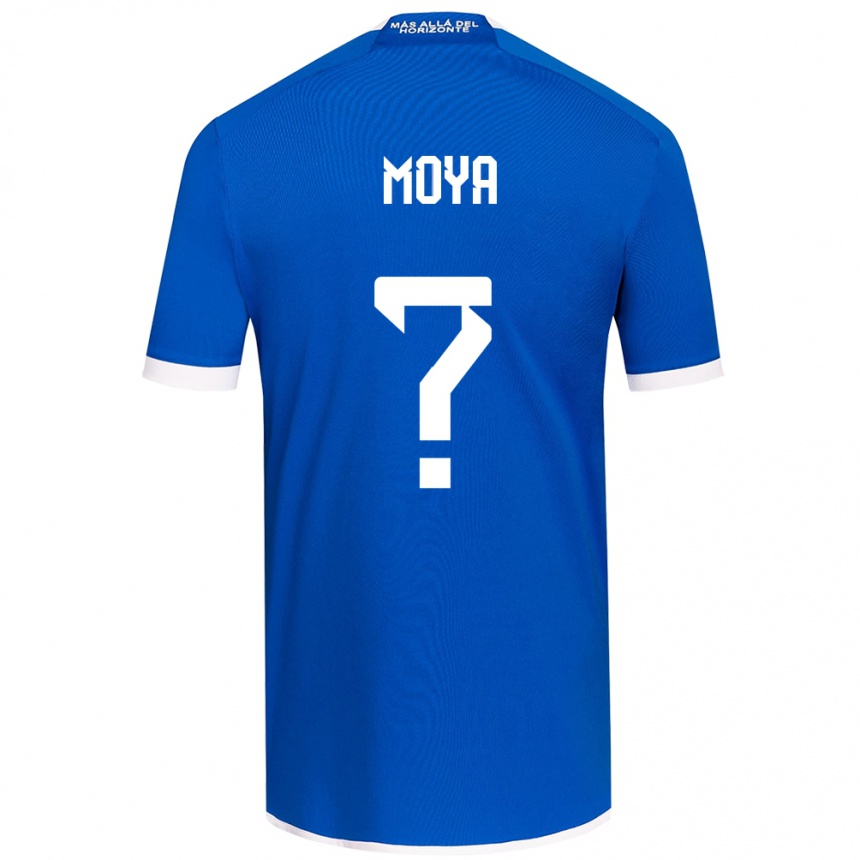 Vaikiškas Flavio Moya #0 Mėlyna Balta Namų Marškinėliai 2024/25 T-Shirt