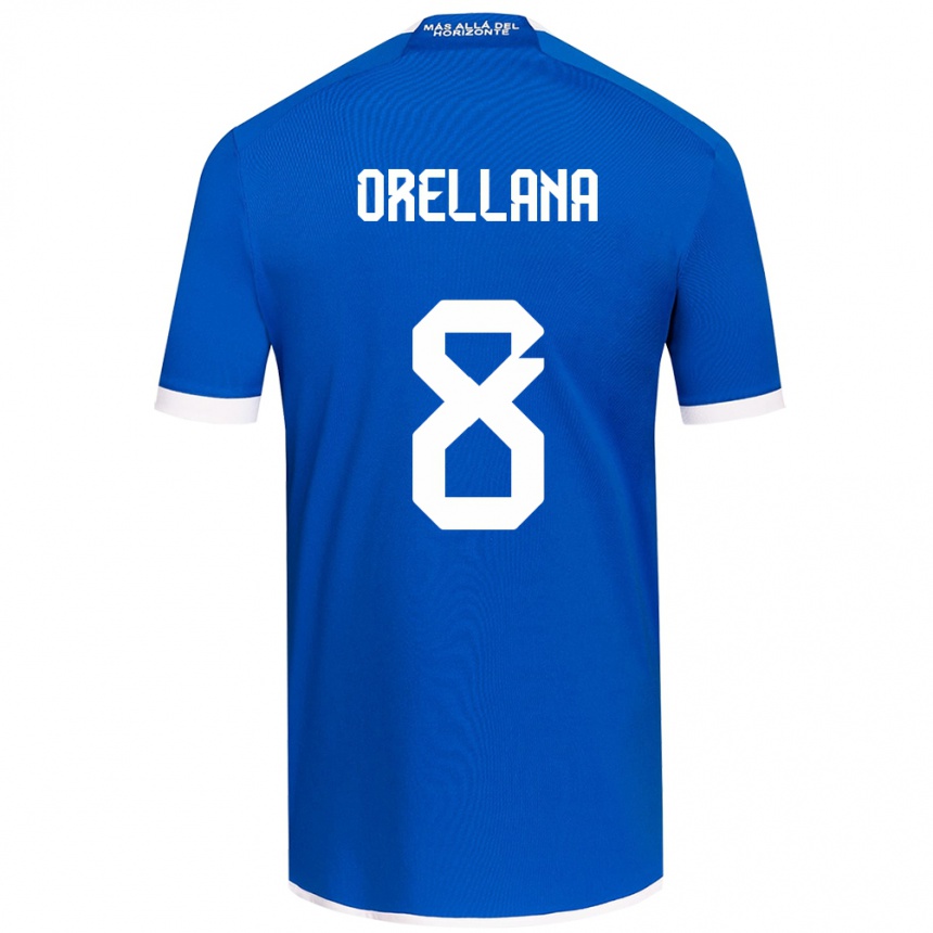 Vaikiškas Denisse Orellana #8 Mėlyna Balta Namų Marškinėliai 2024/25 T-Shirt