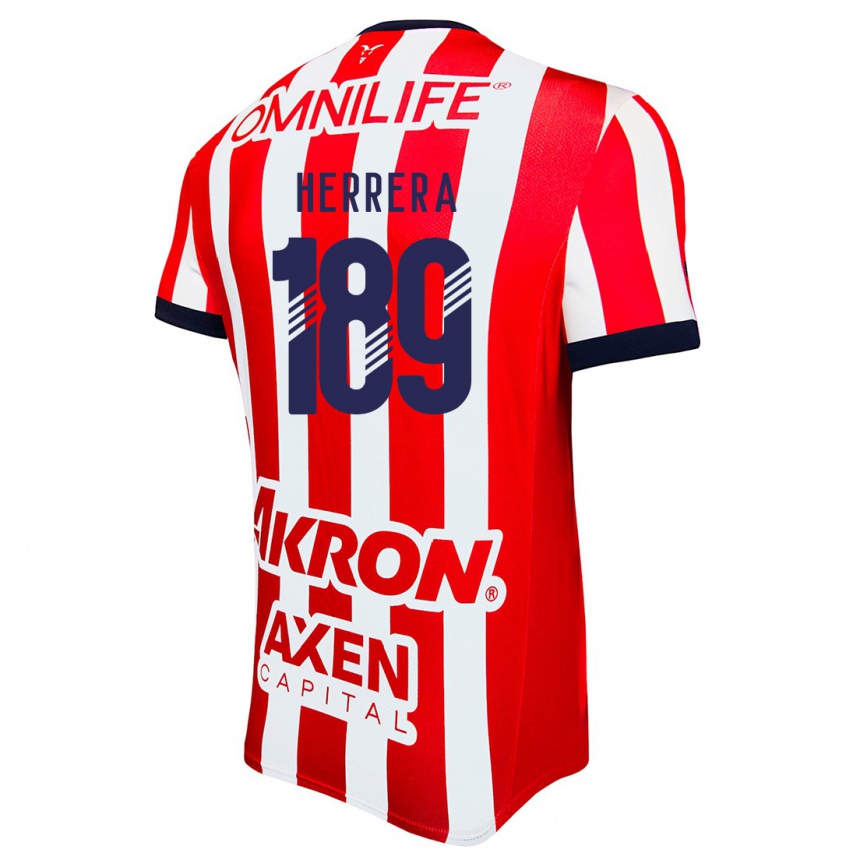 Vaikiškas Antonio Herrera #189 Raudona Balta Mėlyna Namų Marškinėliai 2024/25 T-Shirt