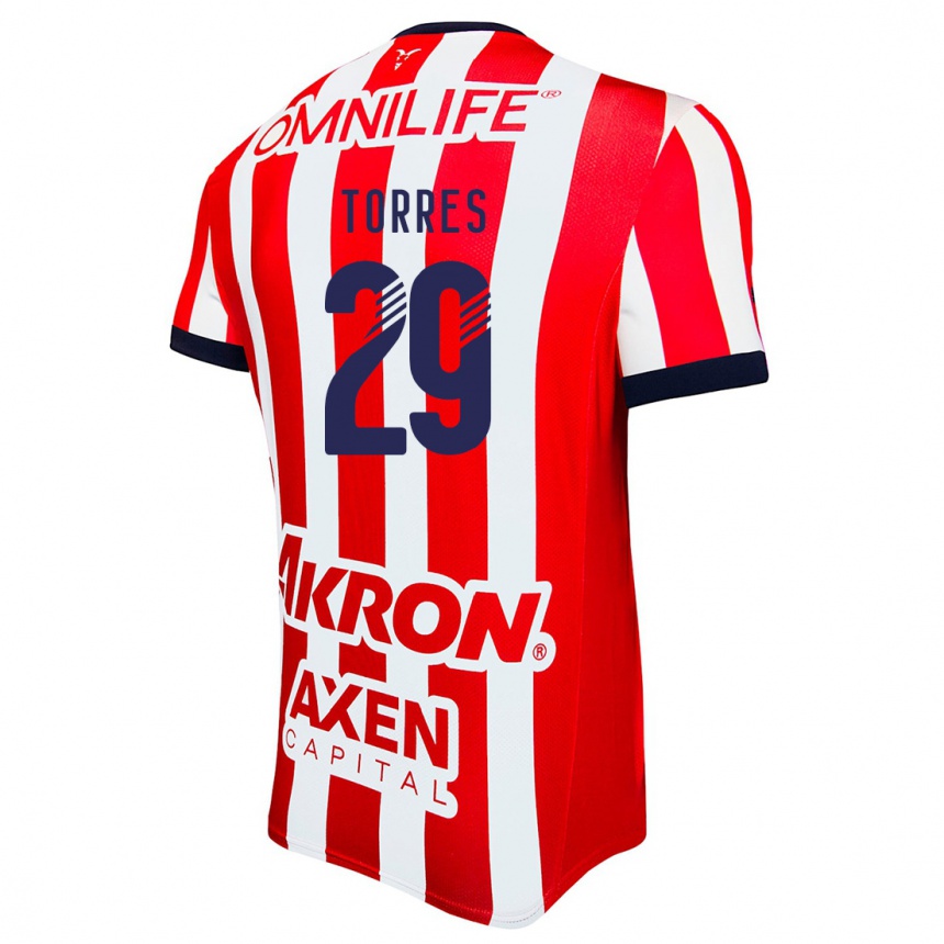 Vaikiškas Alan Torres #29 Raudona Balta Mėlyna Namų Marškinėliai 2024/25 T-Shirt