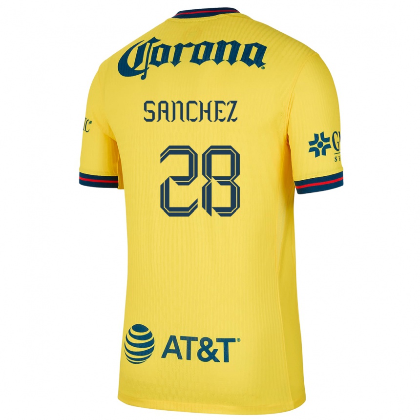 Vaikiškas Érick Sánchez #28 Geltona Mėlyna Namų Marškinėliai 2024/25 T-Shirt