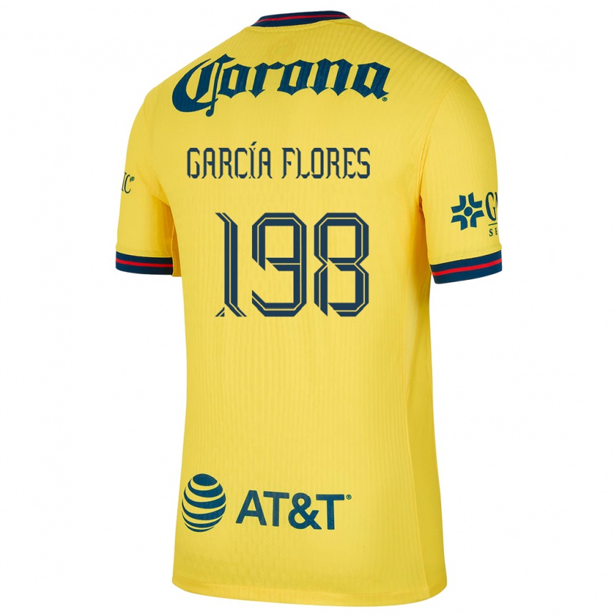 Vaikiškas Francisco García Flores #198 Geltona Mėlyna Namų Marškinėliai 2024/25 T-Shirt