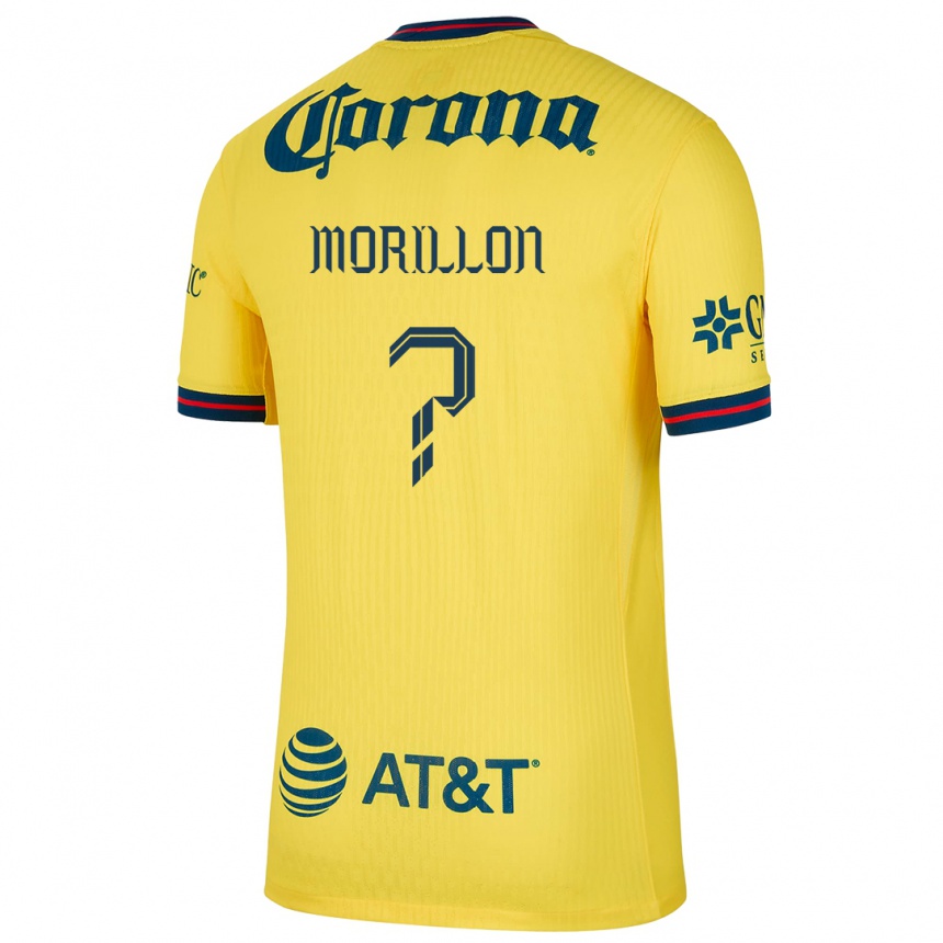 Vaikiškas José Morillon #0 Geltona Mėlyna Namų Marškinėliai 2024/25 T-Shirt