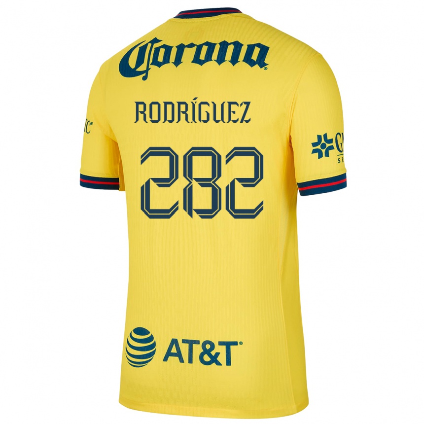 Vaikiškas Francisco Rodríguez #282 Geltona Mėlyna Namų Marškinėliai 2024/25 T-Shirt