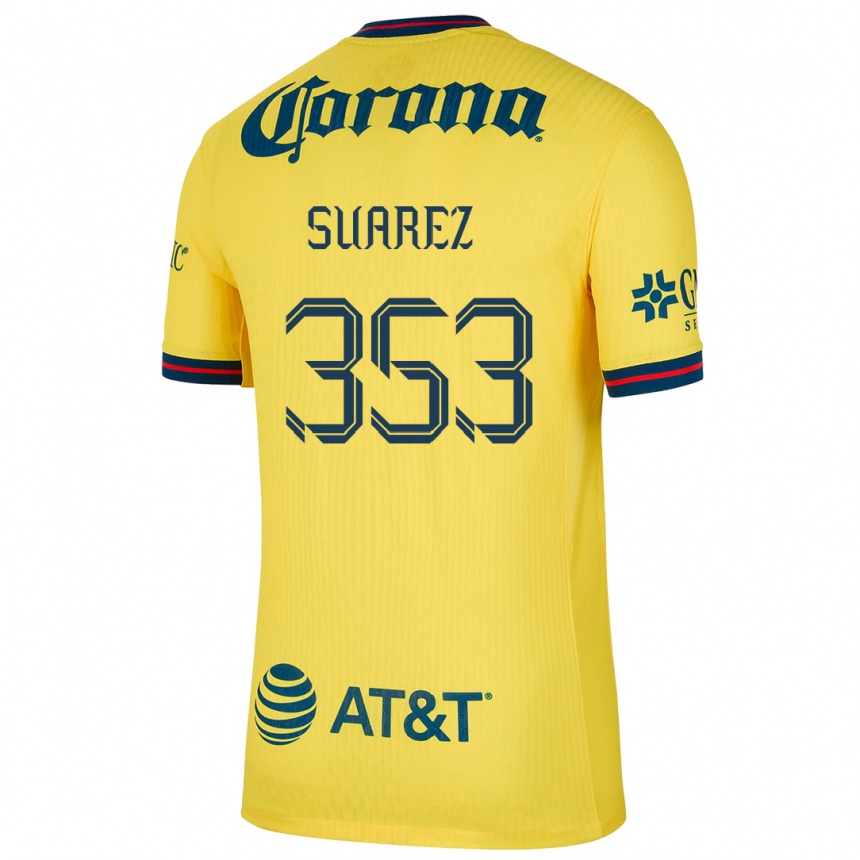 Vaikiškas Irwin Suarez #353 Geltona Mėlyna Namų Marškinėliai 2024/25 T-Shirt