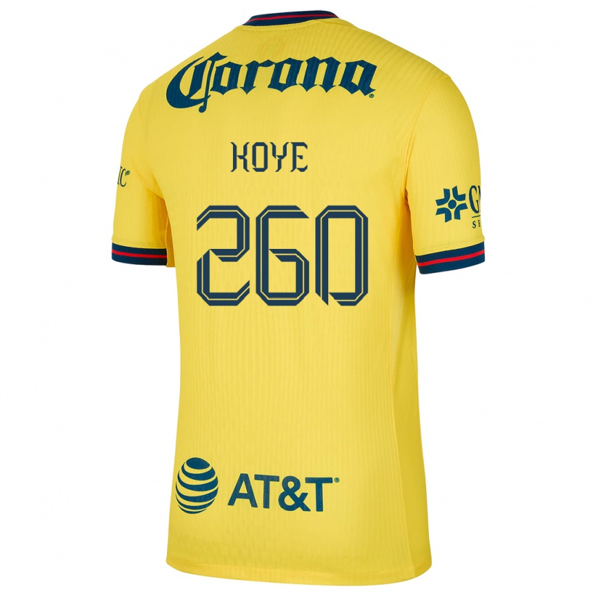 Vaikiškas Julián Koye #260 Geltona Mėlyna Namų Marškinėliai 2024/25 T-Shirt