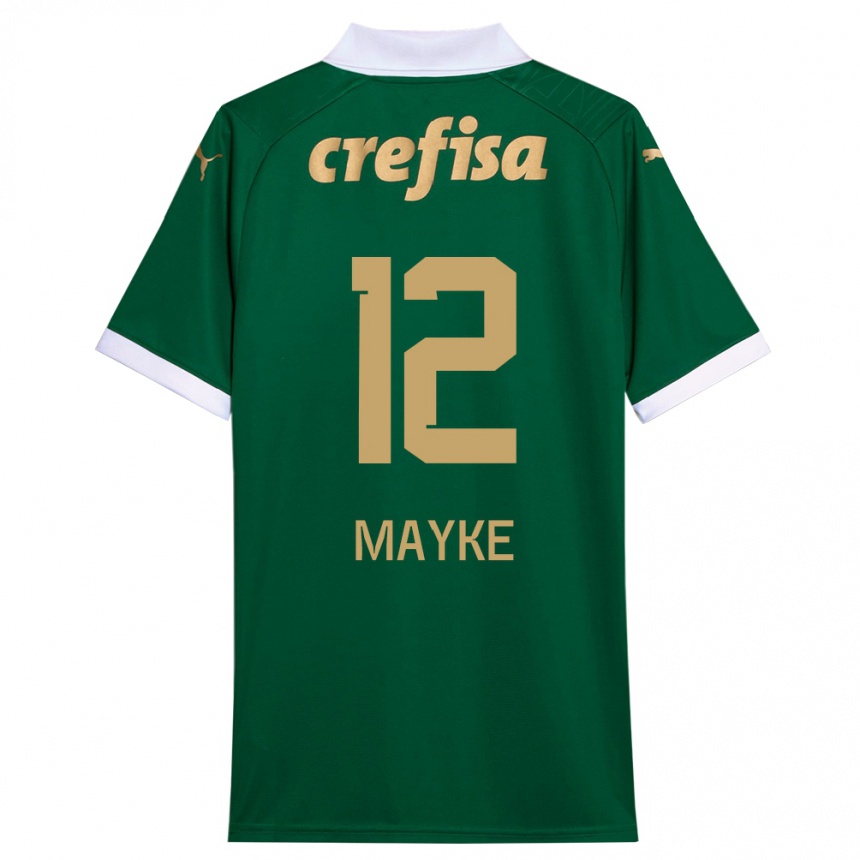 Vaikiškas Mayke #12 Žalia Balta Namų Marškinėliai 2024/25 T-Shirt