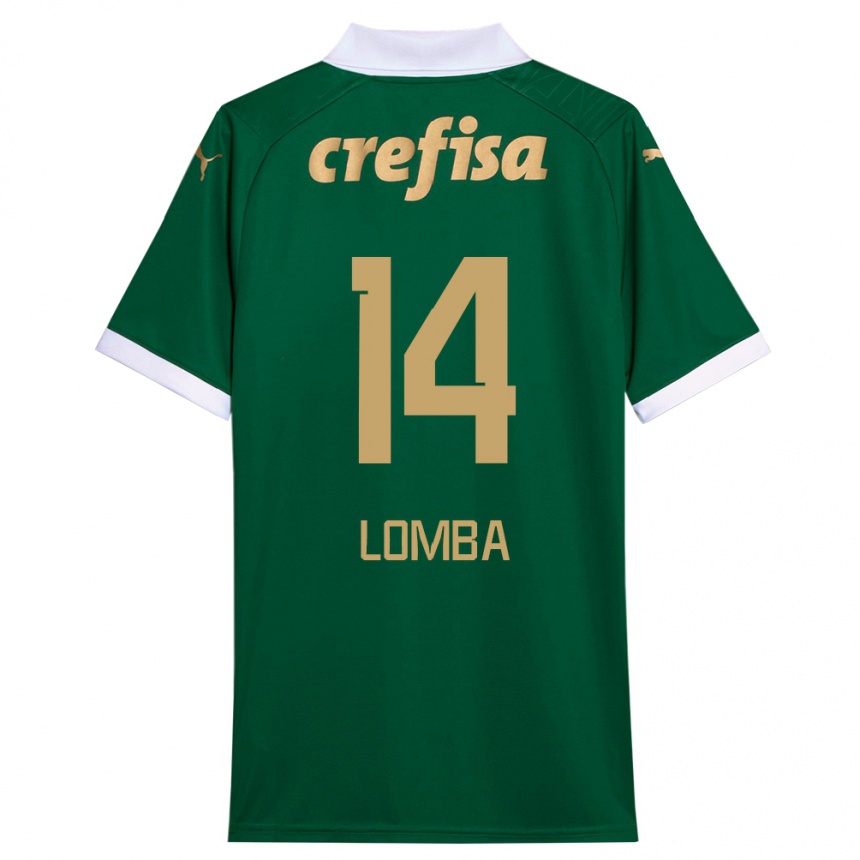 Vaikiškas Marcelo Lomba #14 Žalia Balta Namų Marškinėliai 2024/25 T-Shirt