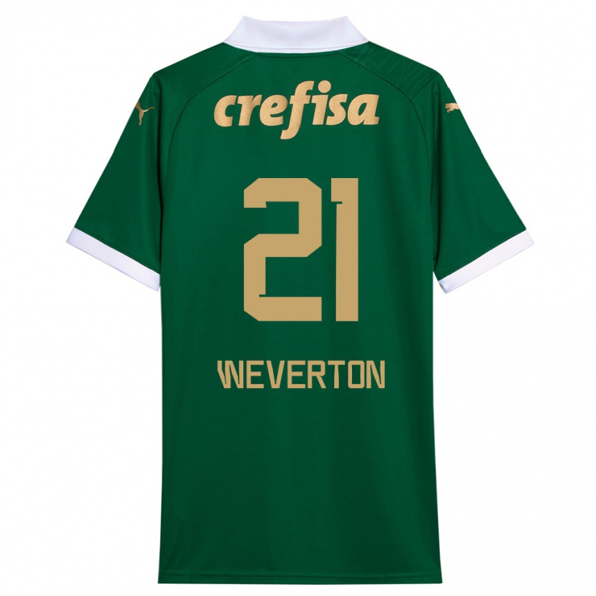 Vaikiškas Weverton #21 Žalia Balta Namų Marškinėliai 2024/25 T-Shirt