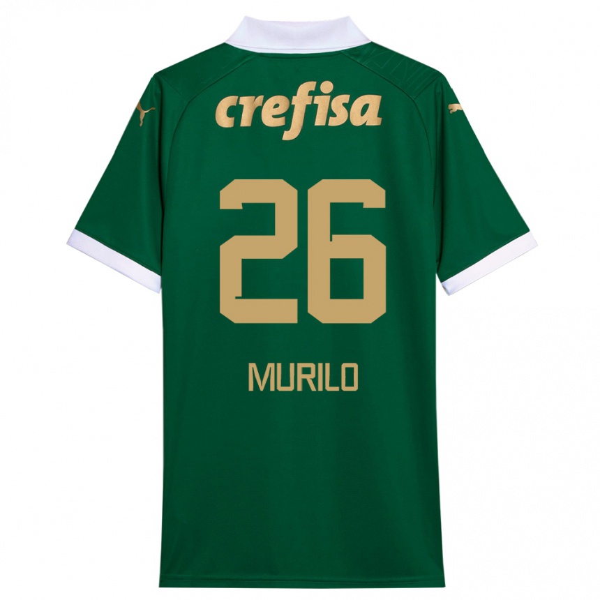 Vaikiškas Murilo #26 Žalia Balta Namų Marškinėliai 2024/25 T-Shirt