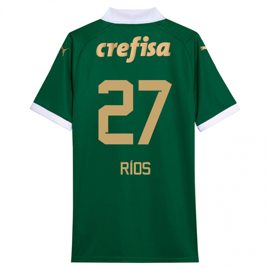 Vaikiškas Richard Ríos #27 Žalia Balta Namų Marškinėliai 2024/25 T-Shirt