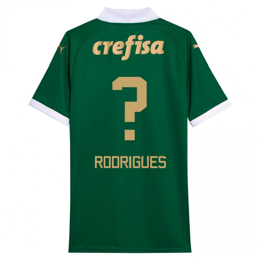 Vaikiškas César Rodrigues #0 Žalia Balta Namų Marškinėliai 2024/25 T-Shirt