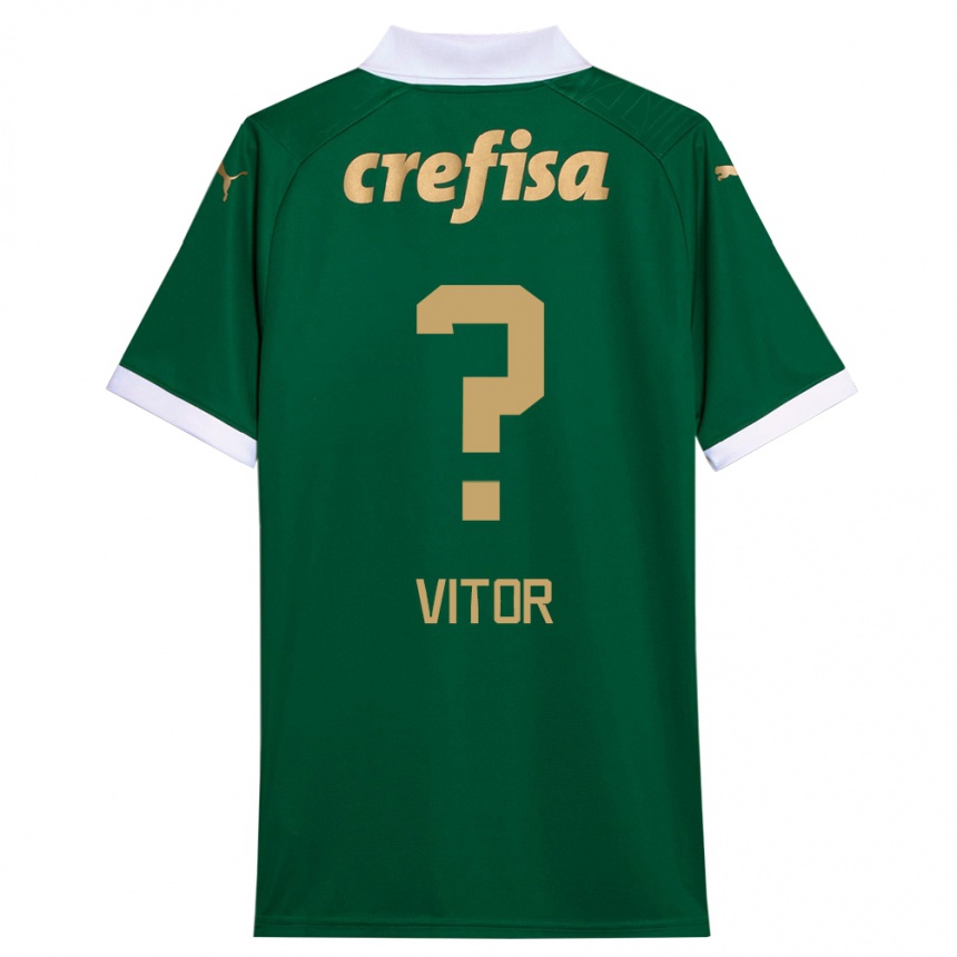 Vaikiškas Marcio Vitor #0 Žalia Balta Namų Marškinėliai 2024/25 T-Shirt