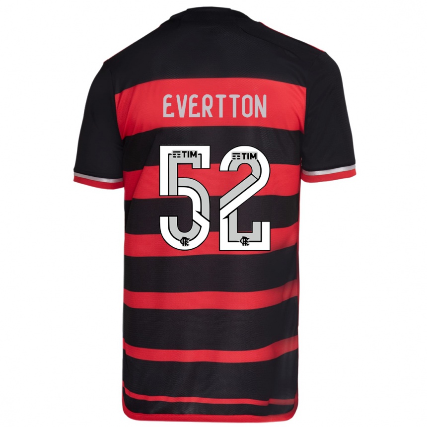 Vaikiškas Evertton #52 Raudona Juoda Namų Marškinėliai 2024/25 T-Shirt