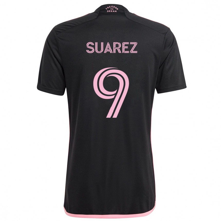 Vaikiškas Luis Suárez #9 Juoda Išvykos Marškinėliai 2024/25 T-Shirt