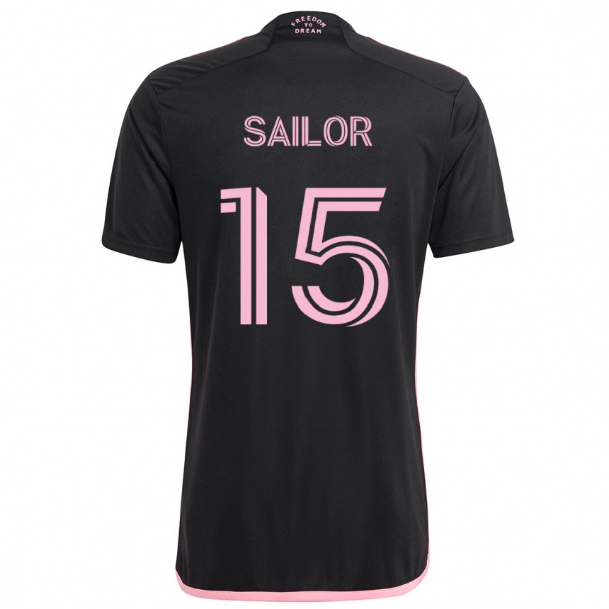 Vaikiškas Ryan Sailor #15 Juoda Išvykos Marškinėliai 2024/25 T-Shirt